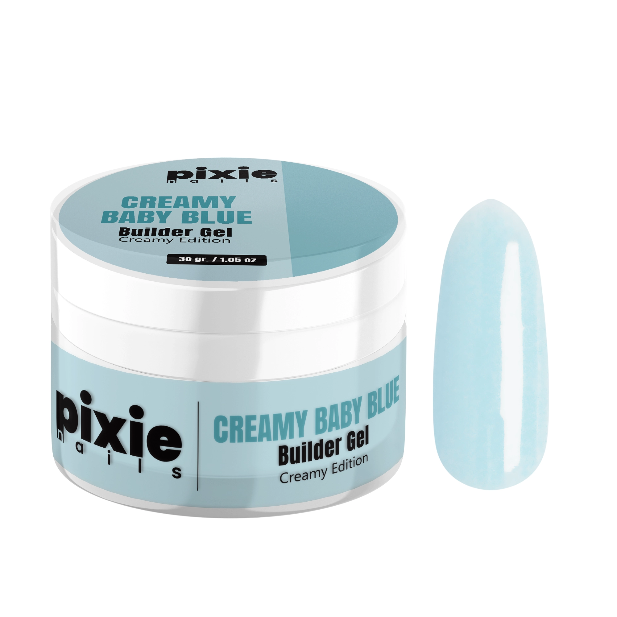 babyblue Builder Gel CREAMY EDITION “Creamy Baby Blue”, 30gr - imagine 1