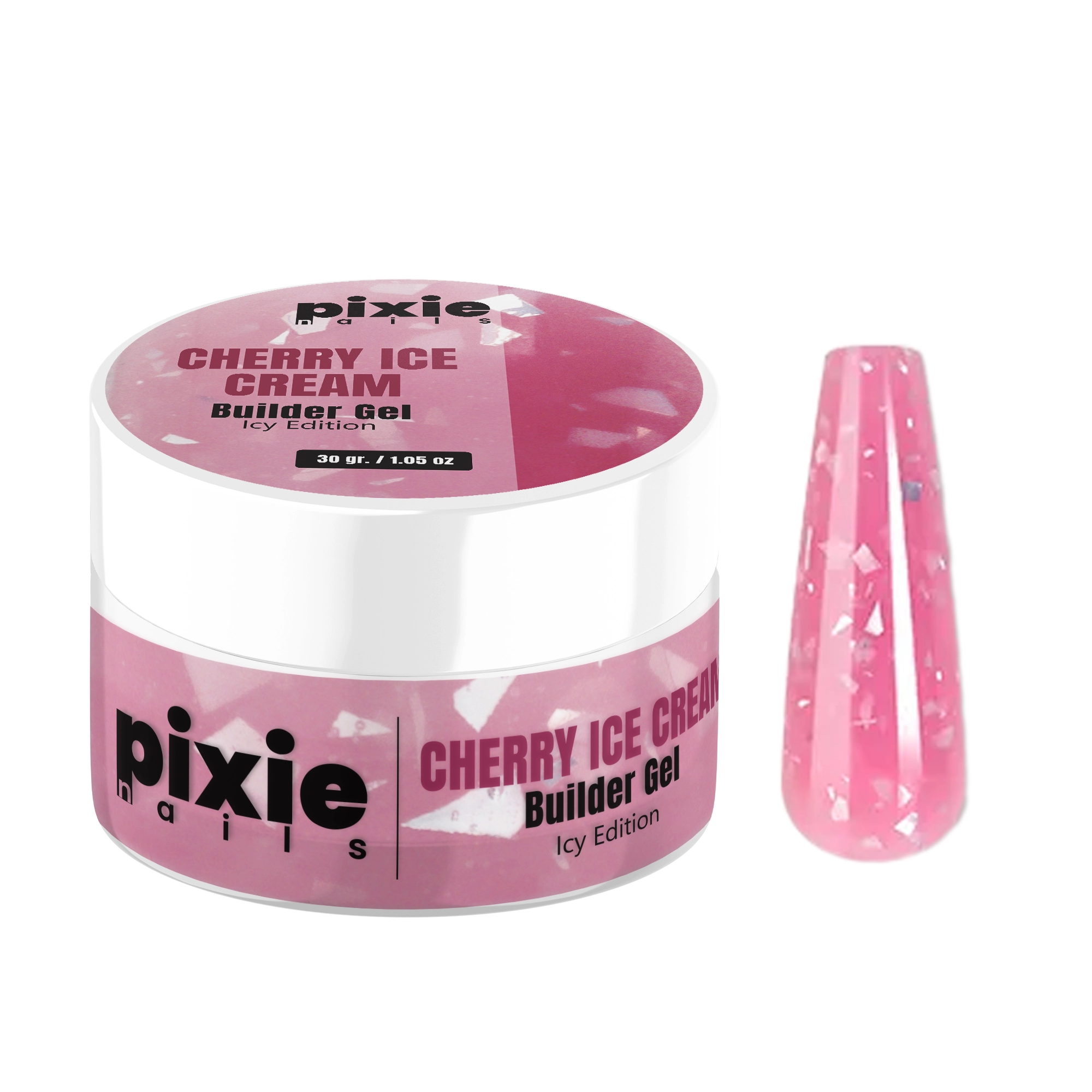 cherryicecream Builder Gel ICY EDITION “Cherry Ice-Cream”, 30gr - imagine 1
