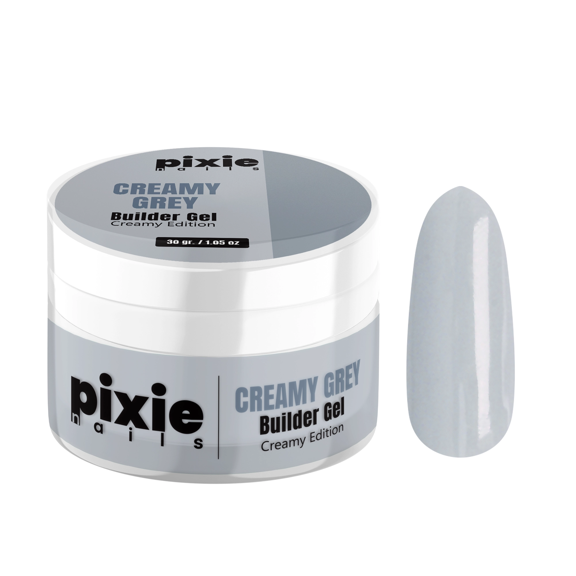 grey Builder Gel CREAMY EDITION “Creamy Grey”, 30gr - imagine 1