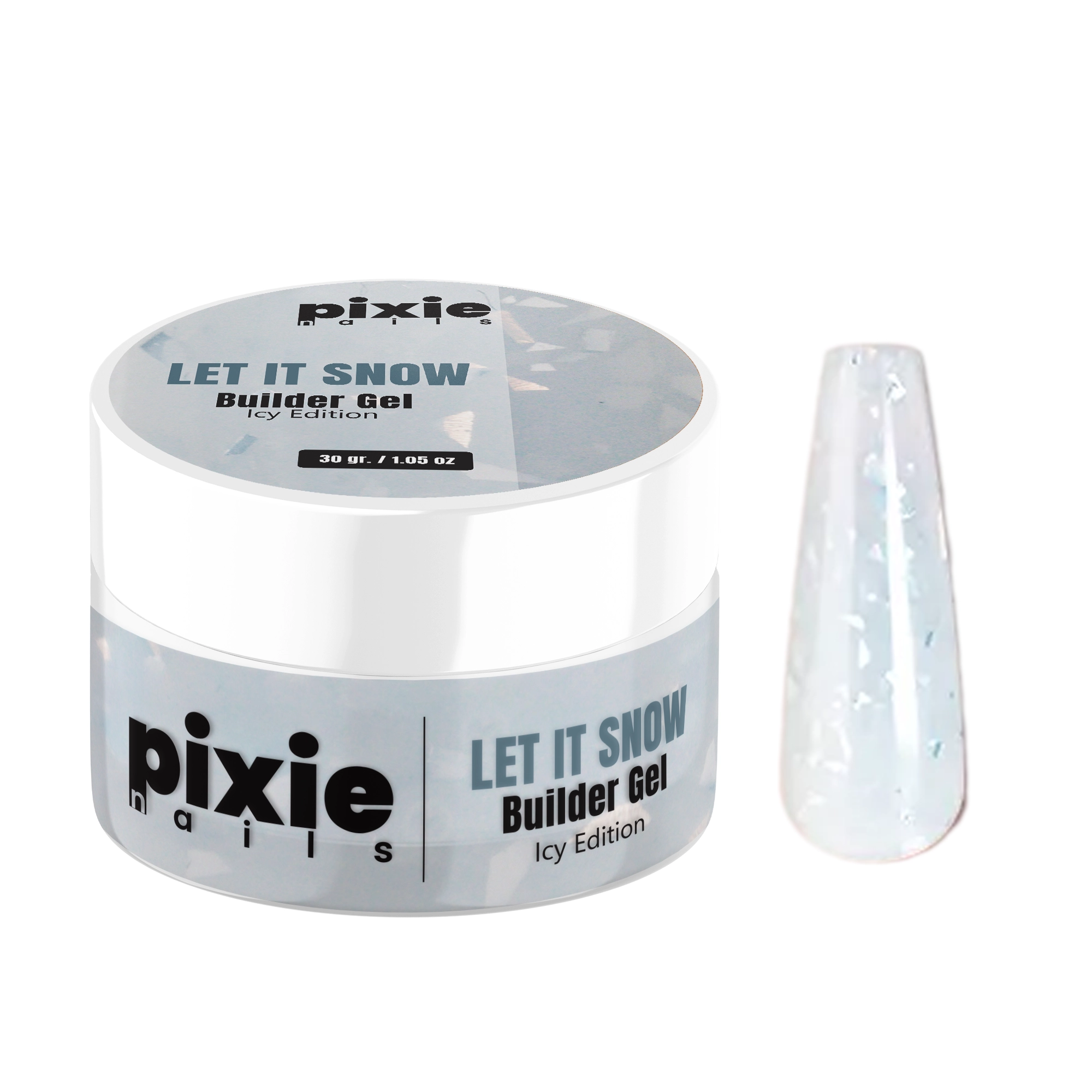 letitsnow Builder Gel ICY EDITION “Let it snow”, 30gr (TPO & HEMA FREE) - imagine 1