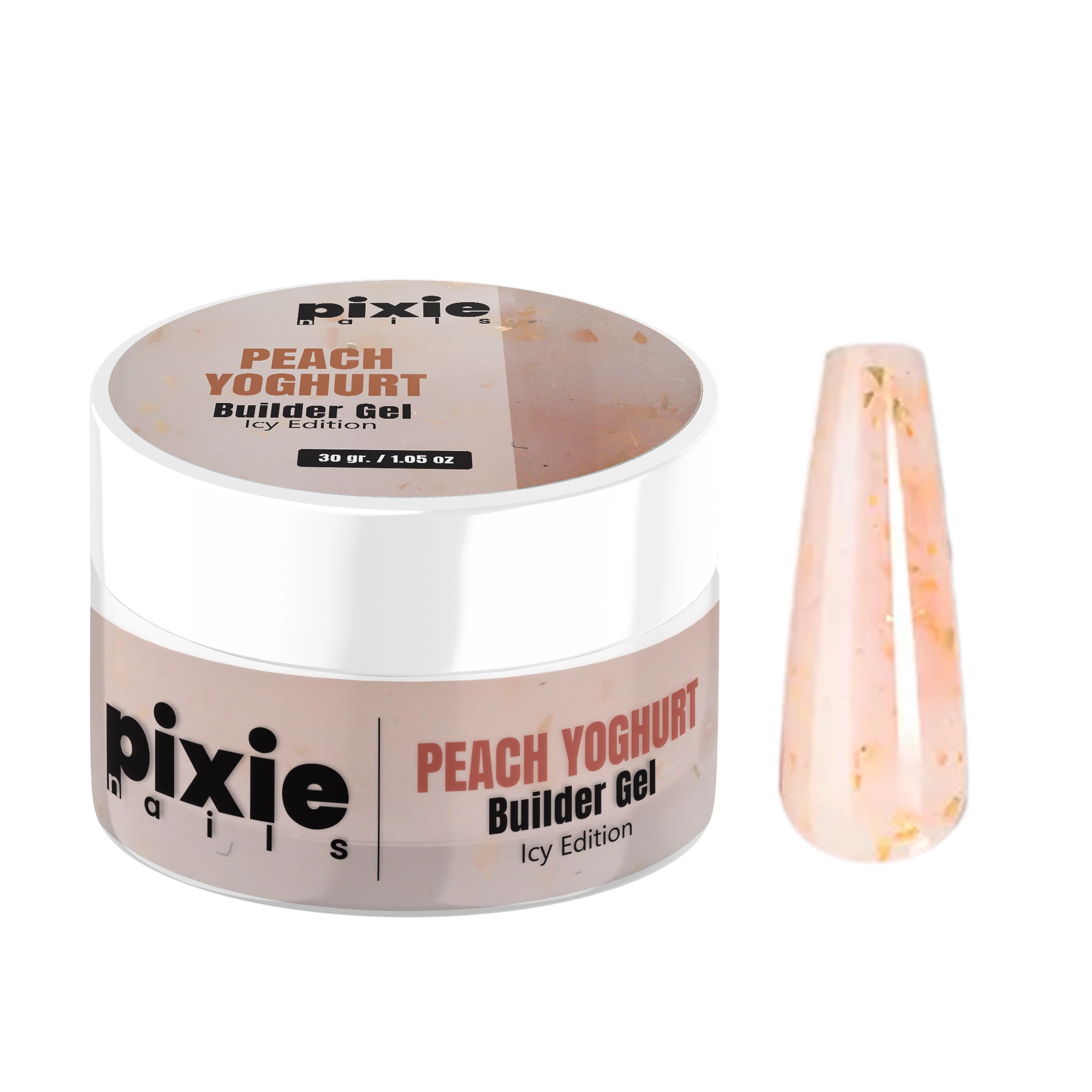 peachyoghurt Builder Gel ICY EDITION “Peach Yoghurt”, 30gr (TPO & HEMA FREE) - imagine 1
