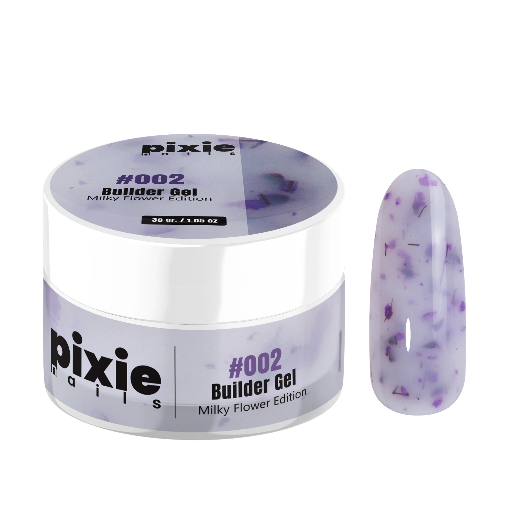 002.1 Builder Gel Milky Flower Edition “#002”, 30gr (TPO & HEMA FREE) - imagine 1