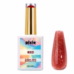 Rubber Base Reflective "Red", Hema & TPO Free, 15ml, Pixie Nails