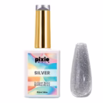 Rubber Base Reflective "Silver", Hema & TPO Free, 15ml, Pixie Nails
