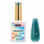 Rubber Base Reflective "Turquoise", Hema & TPO Free, 15ml, Pixie Nails