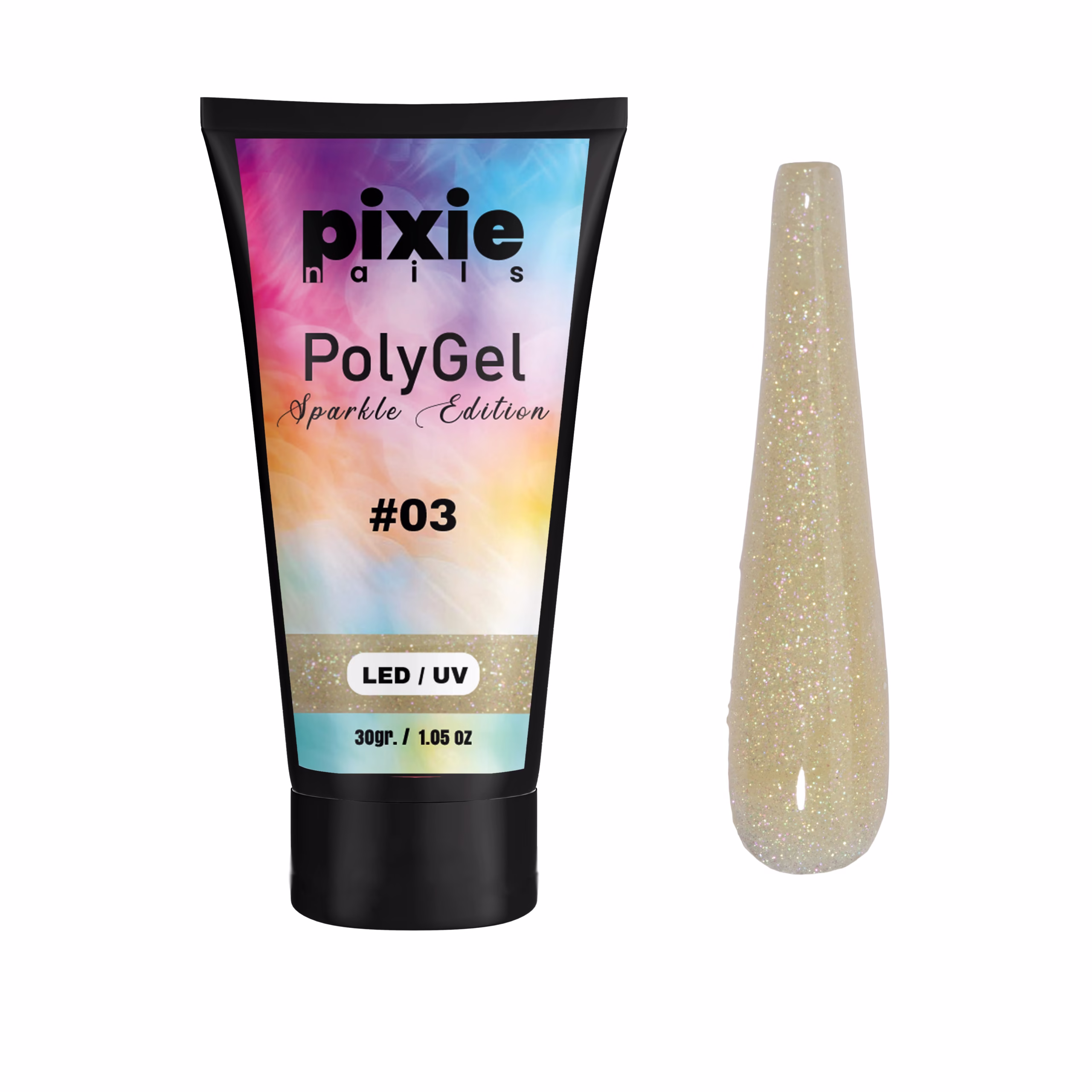 03 Polygel Sparkle Edition "03", 30 gr. (TPO & HEMA FREE) - PixieNails - imagine 1