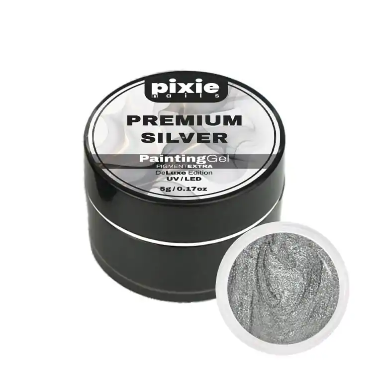 PixieNails Painting Gel "Silver" 5gr, Hema Free